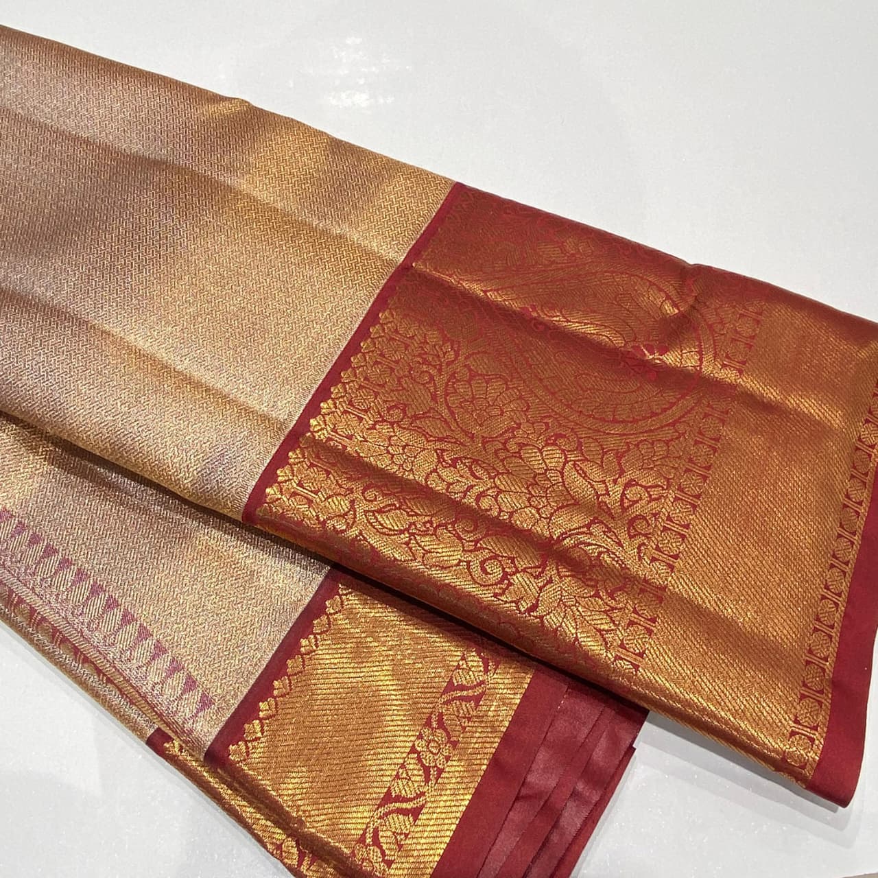 Semi Kanchivaram Tissue Saree