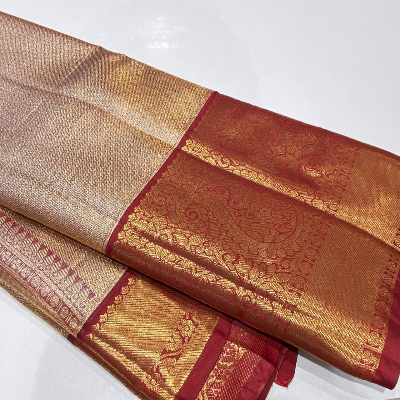 Semi Kanchivaram Tissue Saree