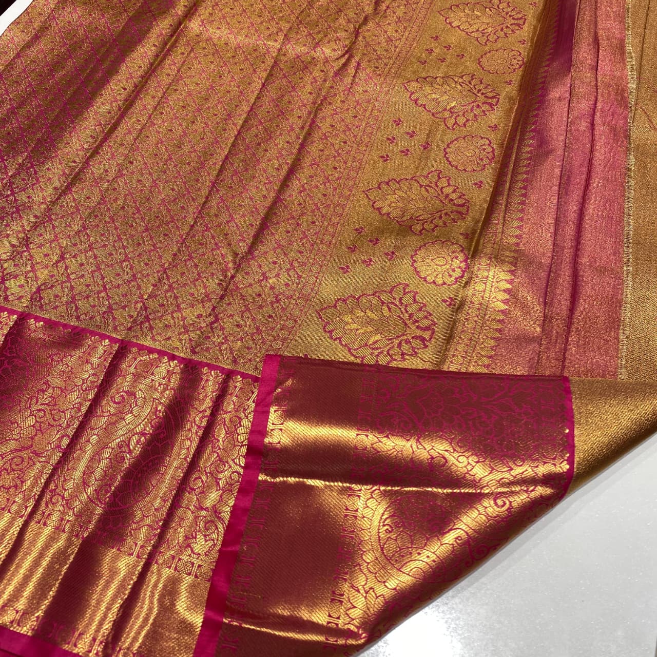 Semi Kanchivaram Tissue Saree