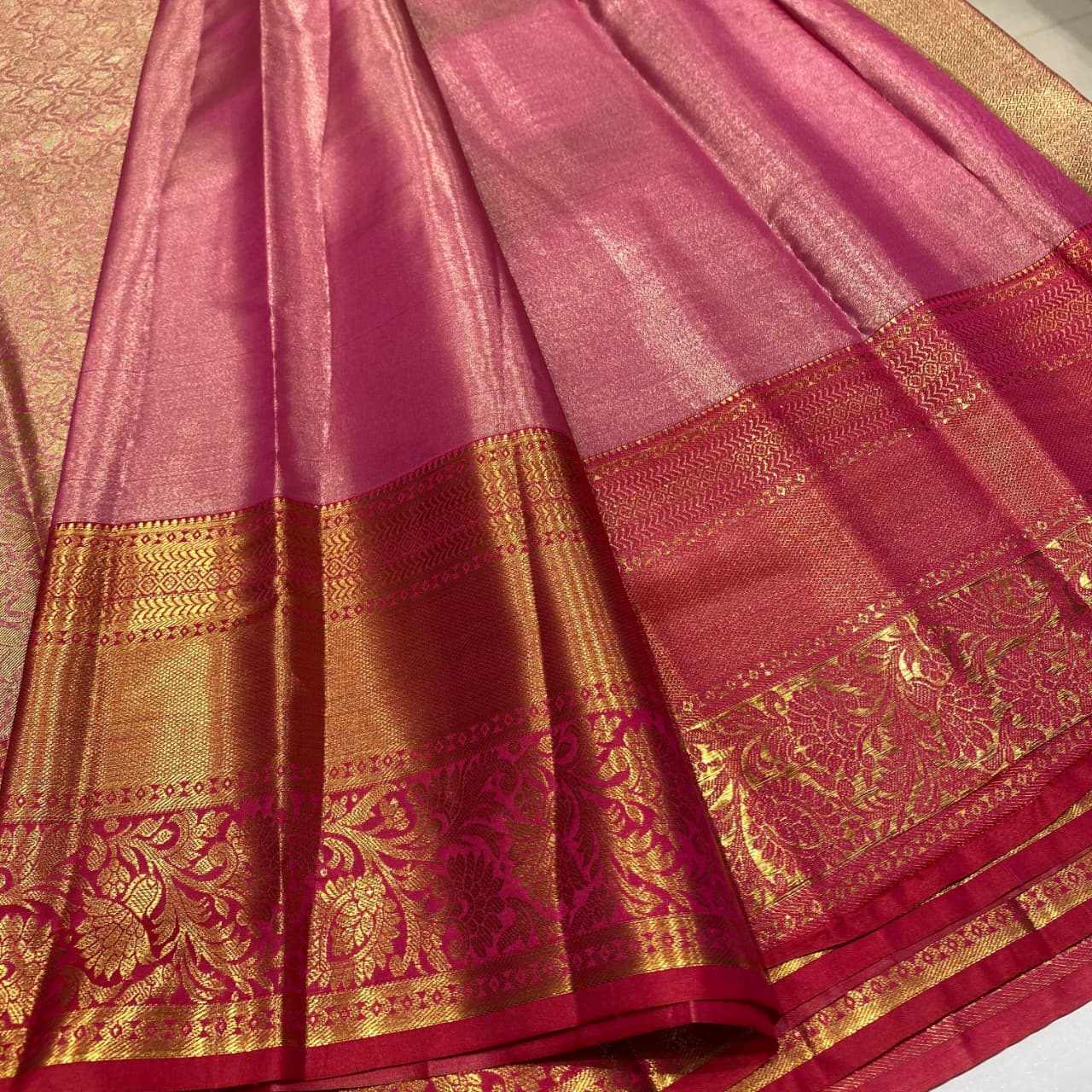 Semi Kanchivaram Tissue Saree