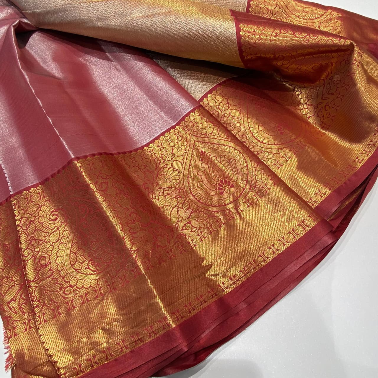 Semi Kanchivaram Tissue Saree