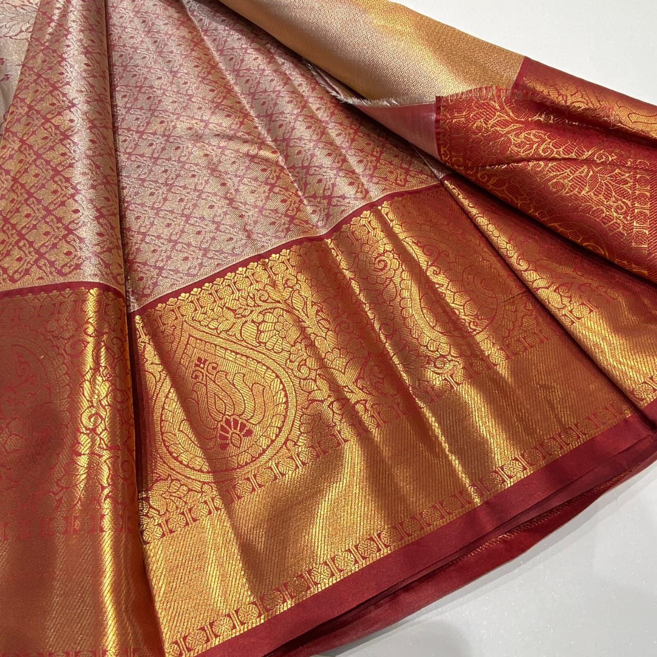 Semi Kanchivaram Tissue Saree