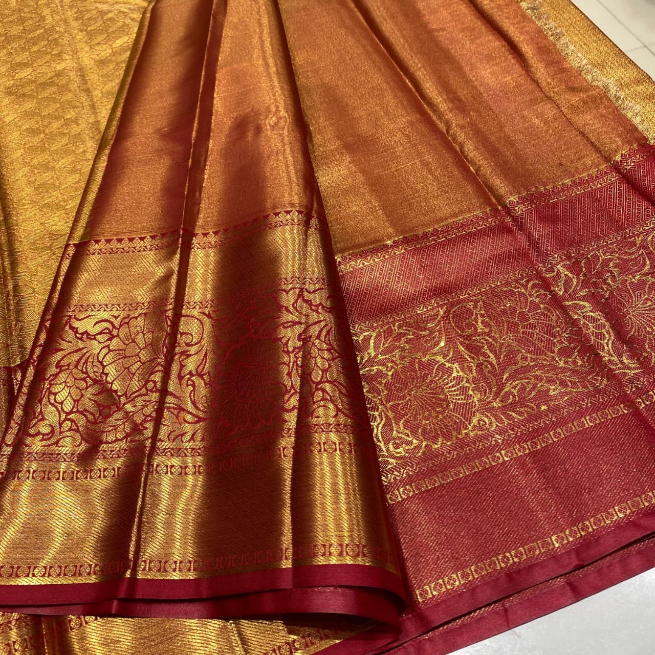 Semi Kanchivaram Tissue Saree