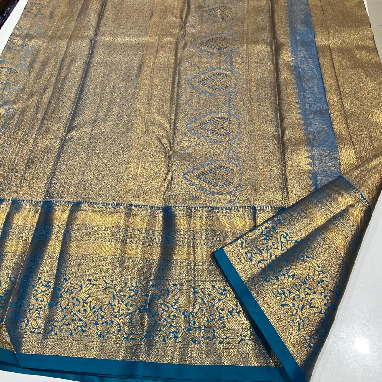 Semi Kanchivaram Tissue Saree