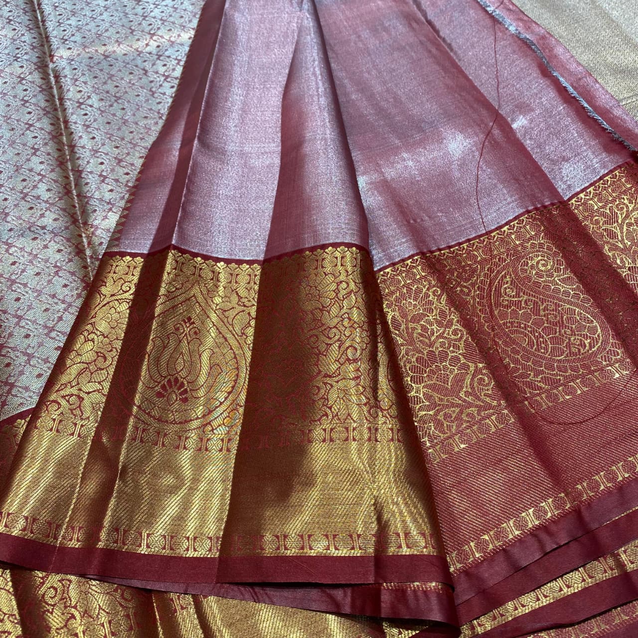 Semi Kanchivaram Tissue Saree
