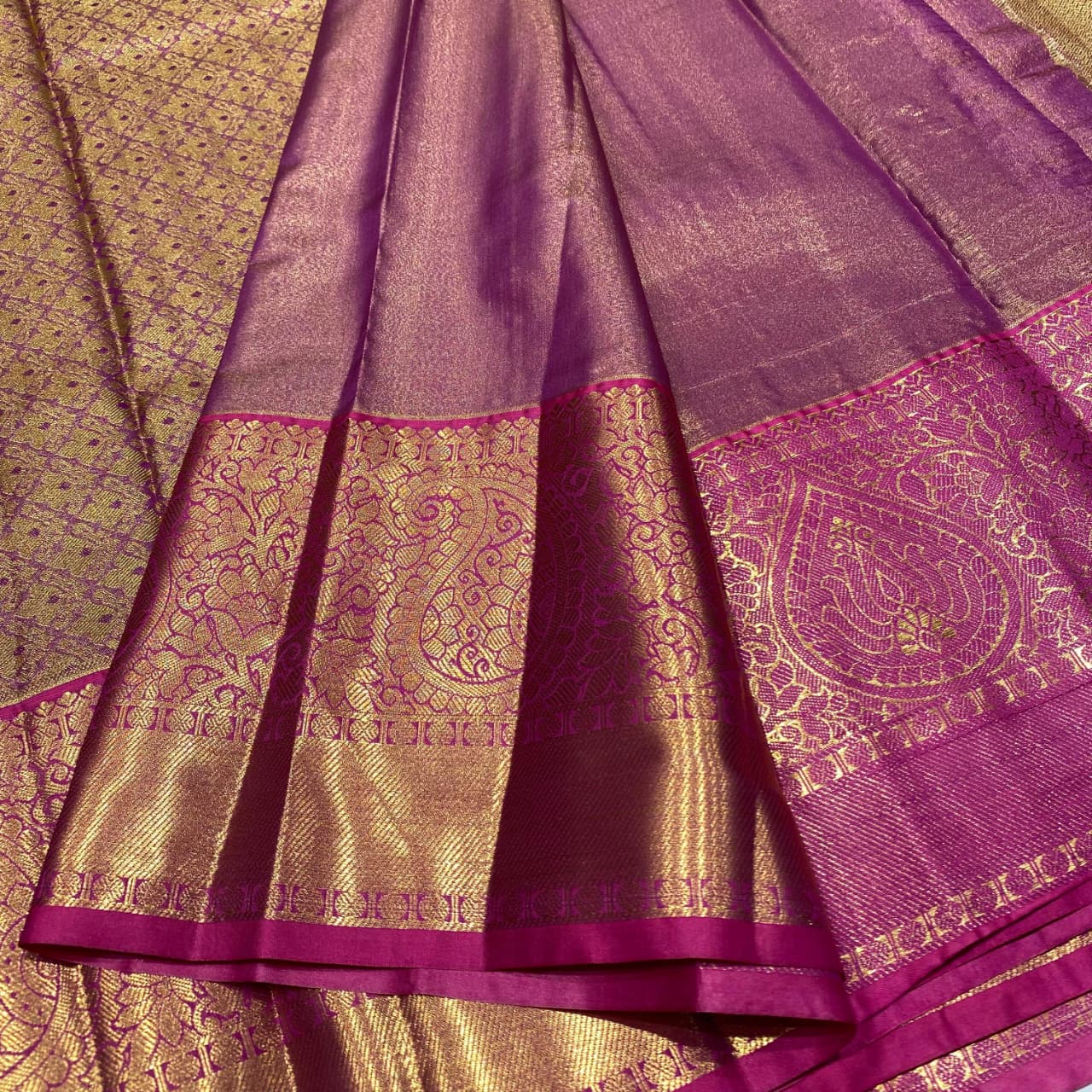Semi Kanchivaram Tissue Saree