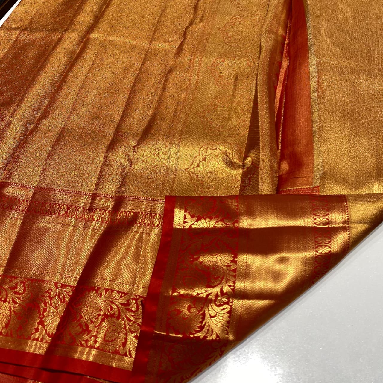 Semi Kanchivaram Tissue Saree