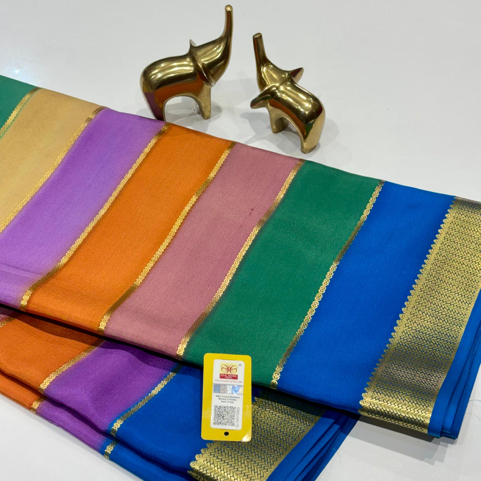 Pure Mysore Silk Saree |100 Grams|Rangkat Pattern|Raj Silk Villa