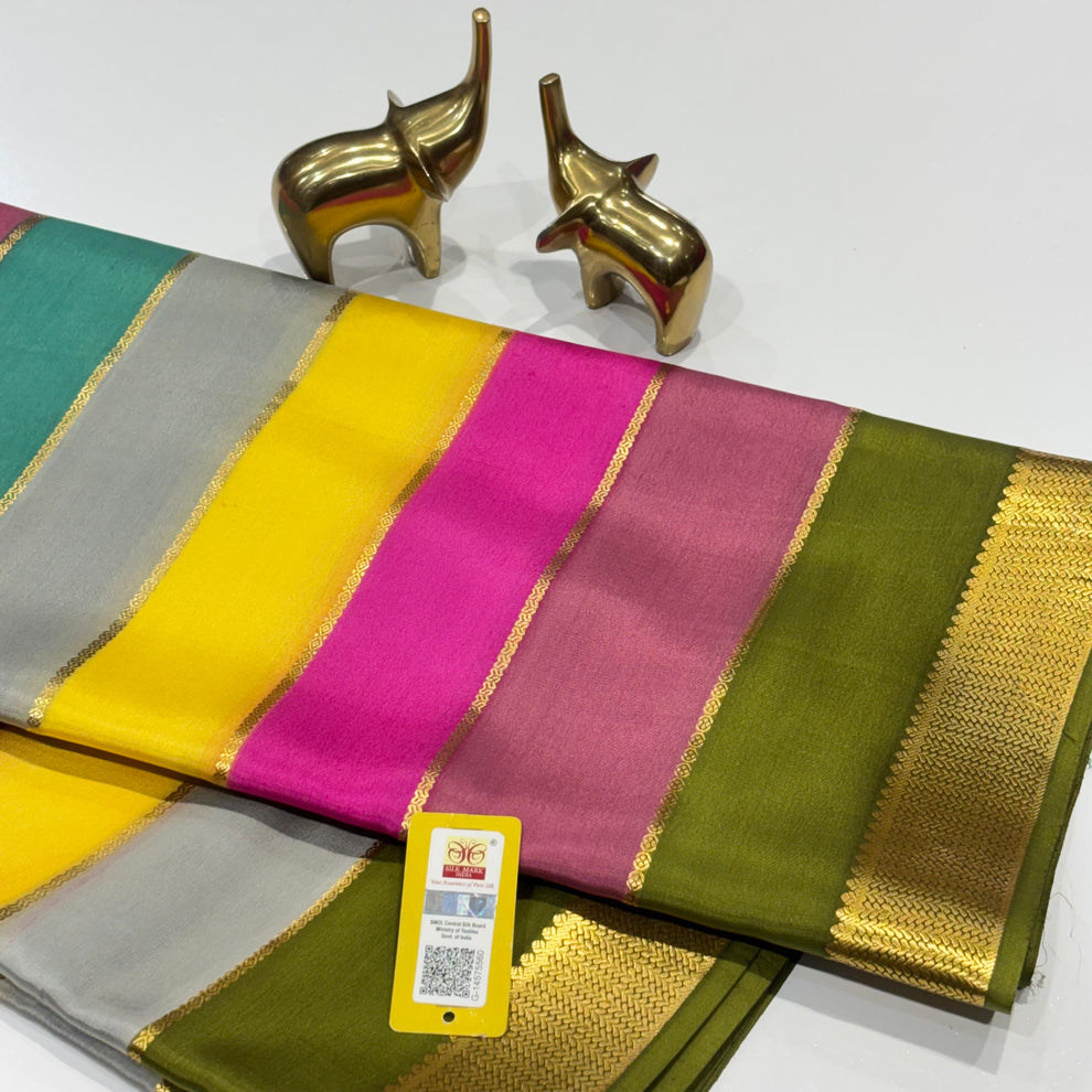Pure Mysore Silk Saree |100 Grams|Rangkat Pattern|Raj Silk Villa