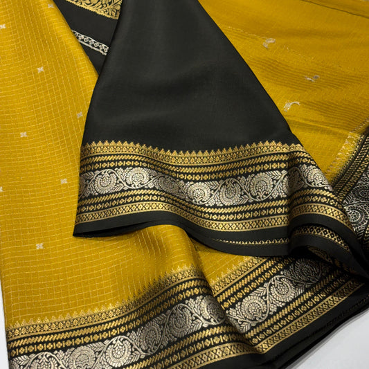 with silver zari butta