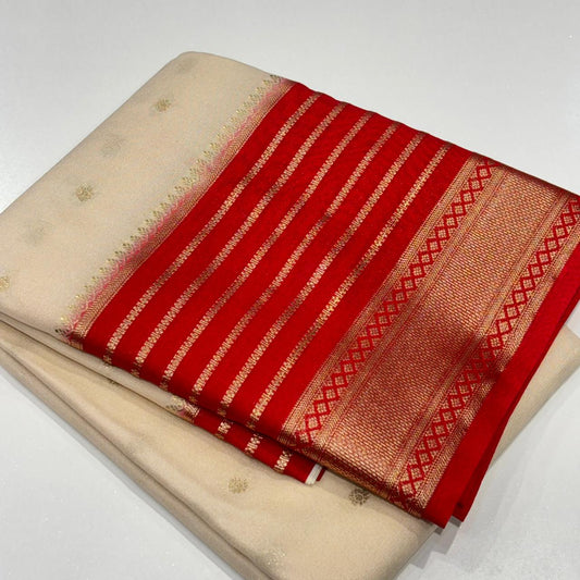 Semi Mysore Crepe Saree