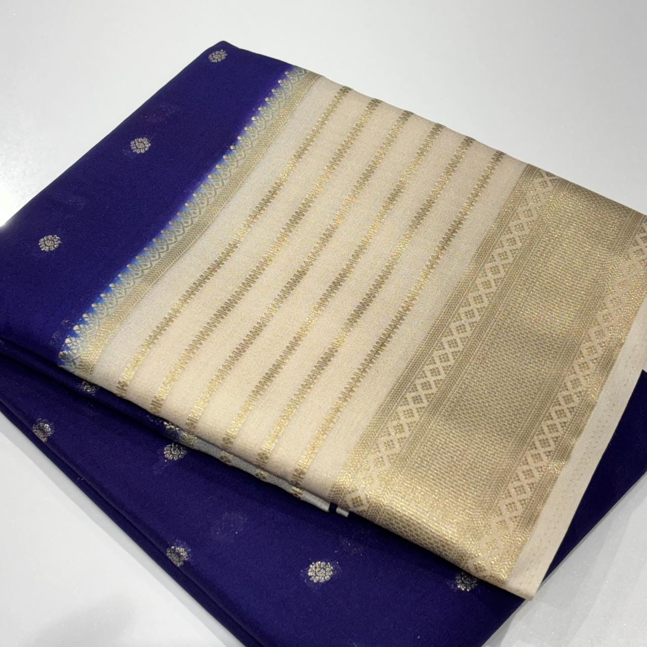Semi Mysore Crepe Saree