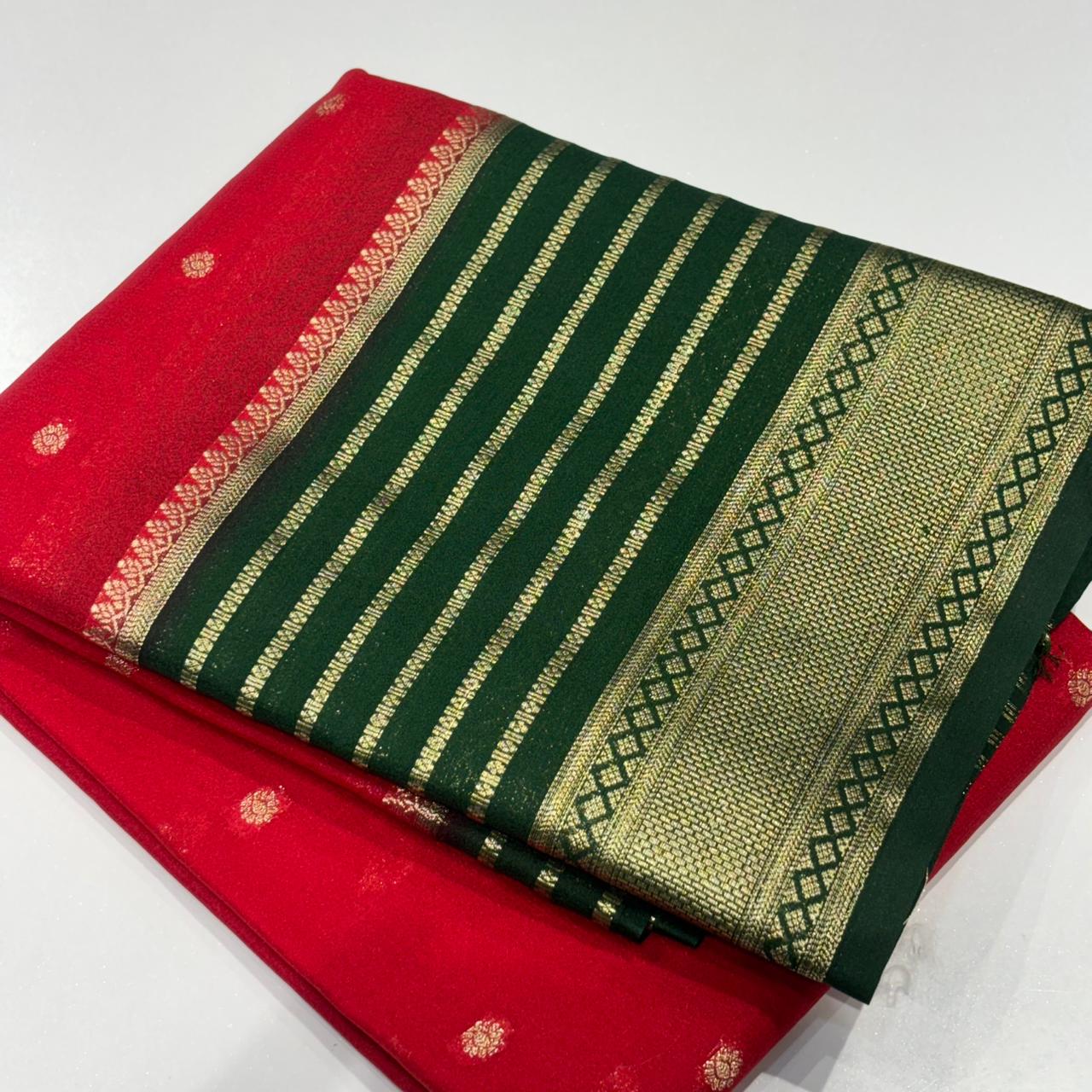 Semi Mysore Crepe Saree