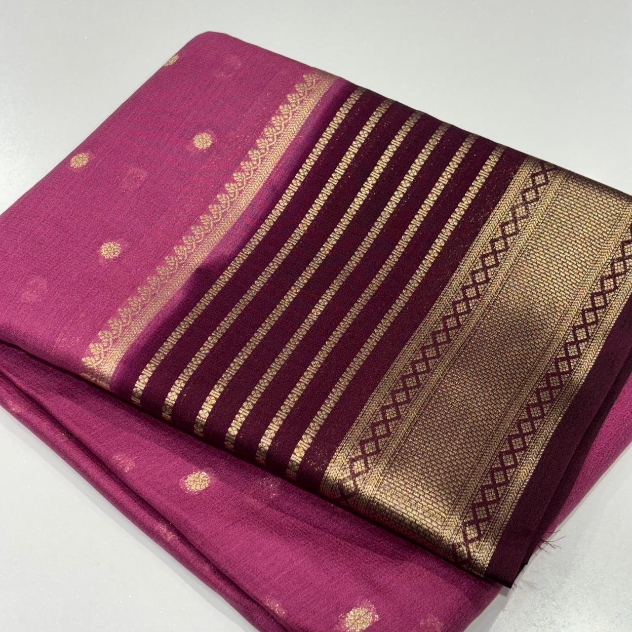 Semi Mysore Crepe Saree