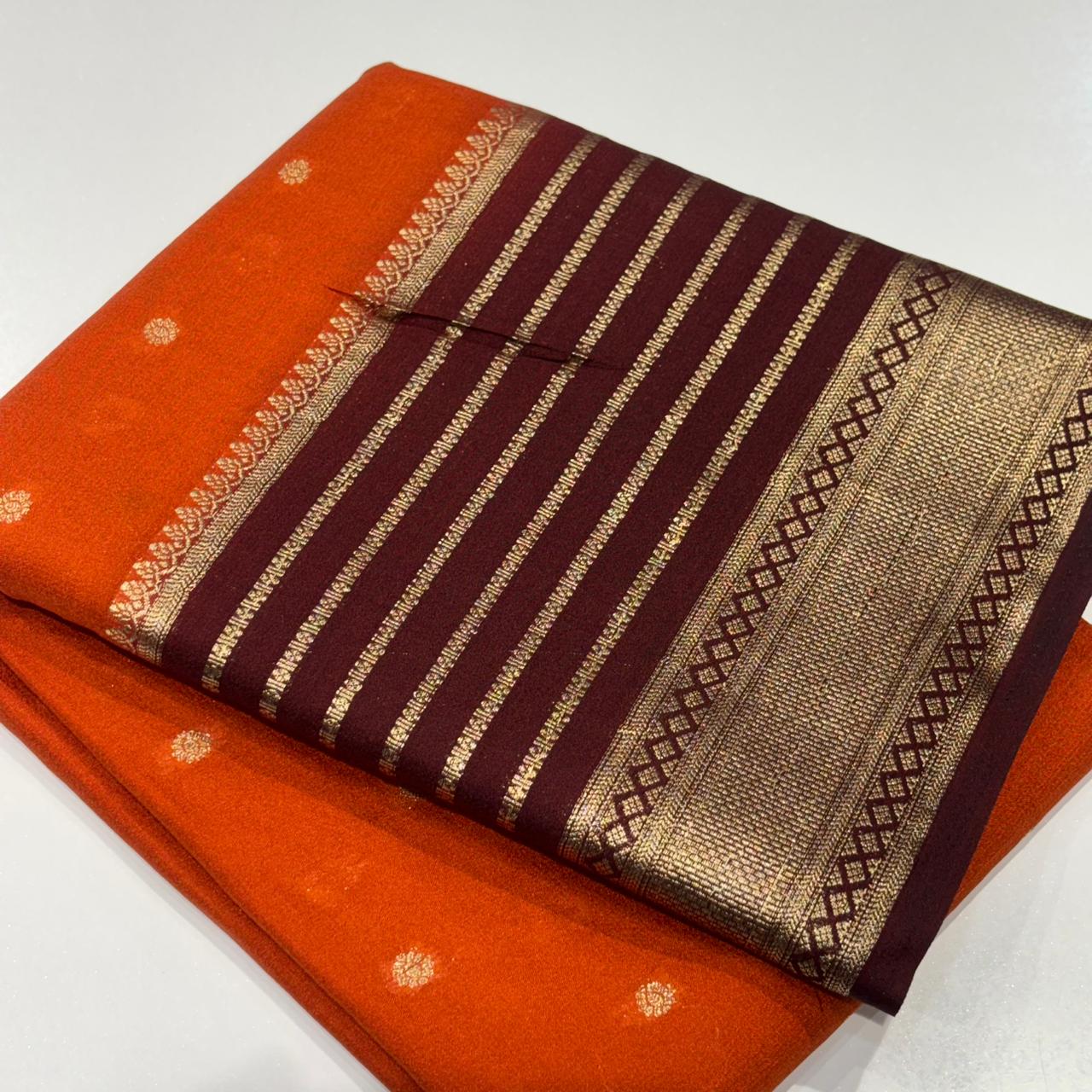 Semi Mysore Crepe Saree