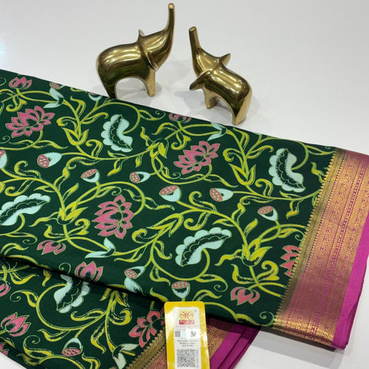 Printed Pure Mysore Silk Saree