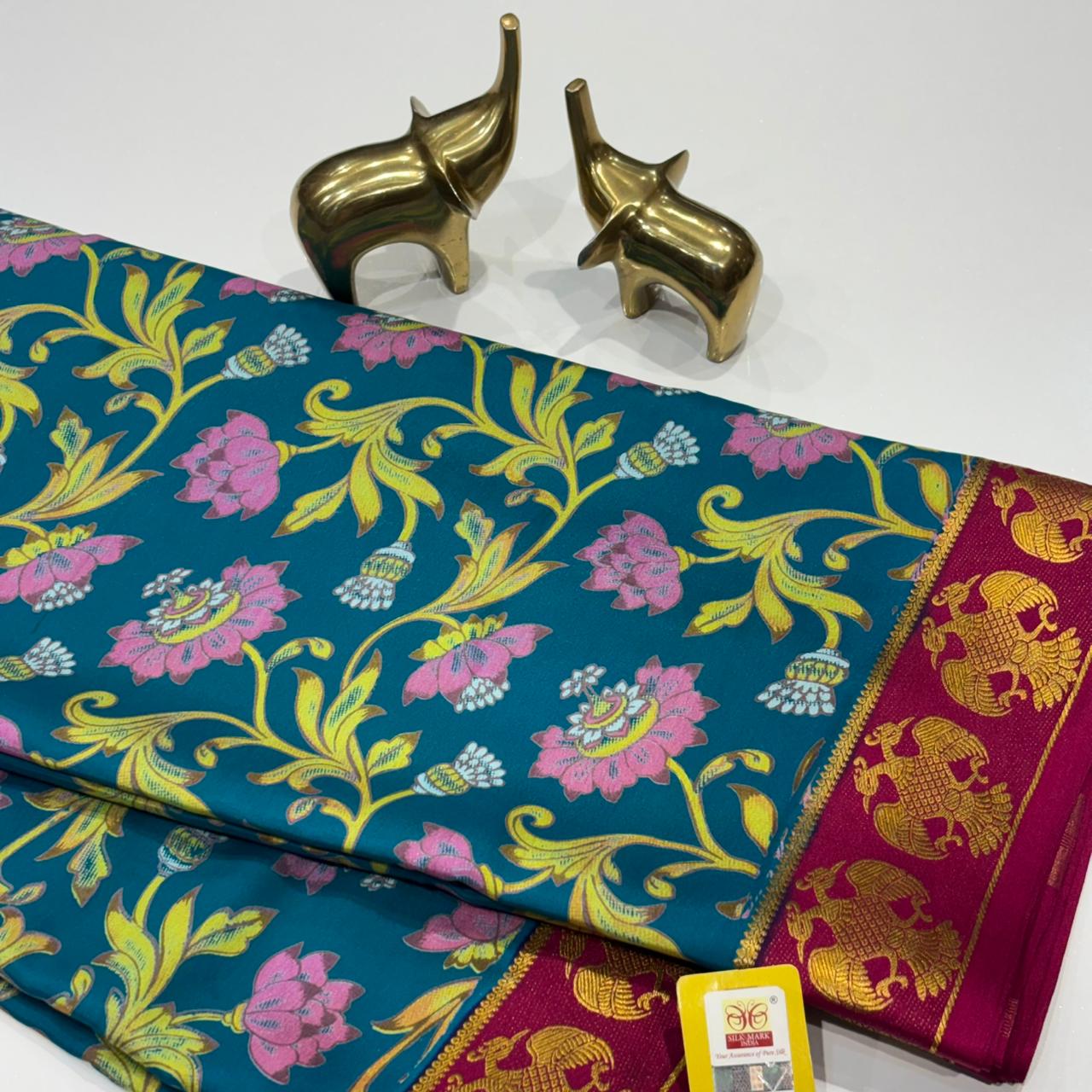 Printed Pure Mysore Silk Saree