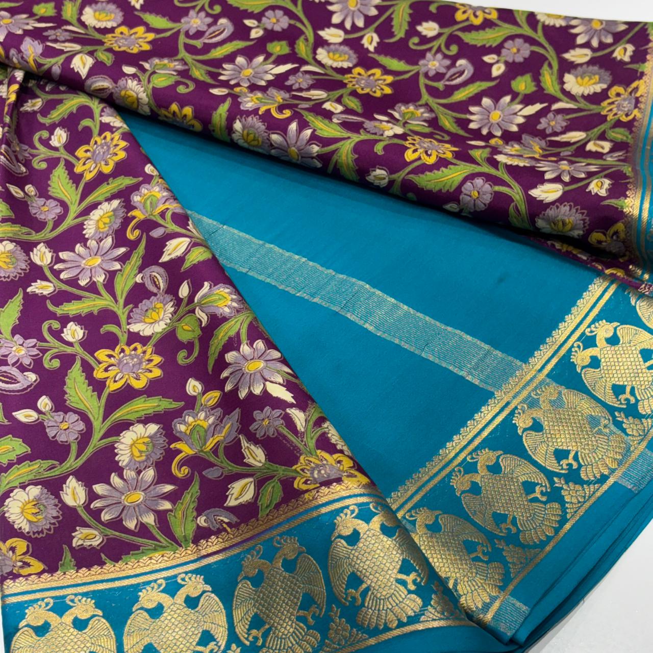Printed Pure Mysore Silk Saree
