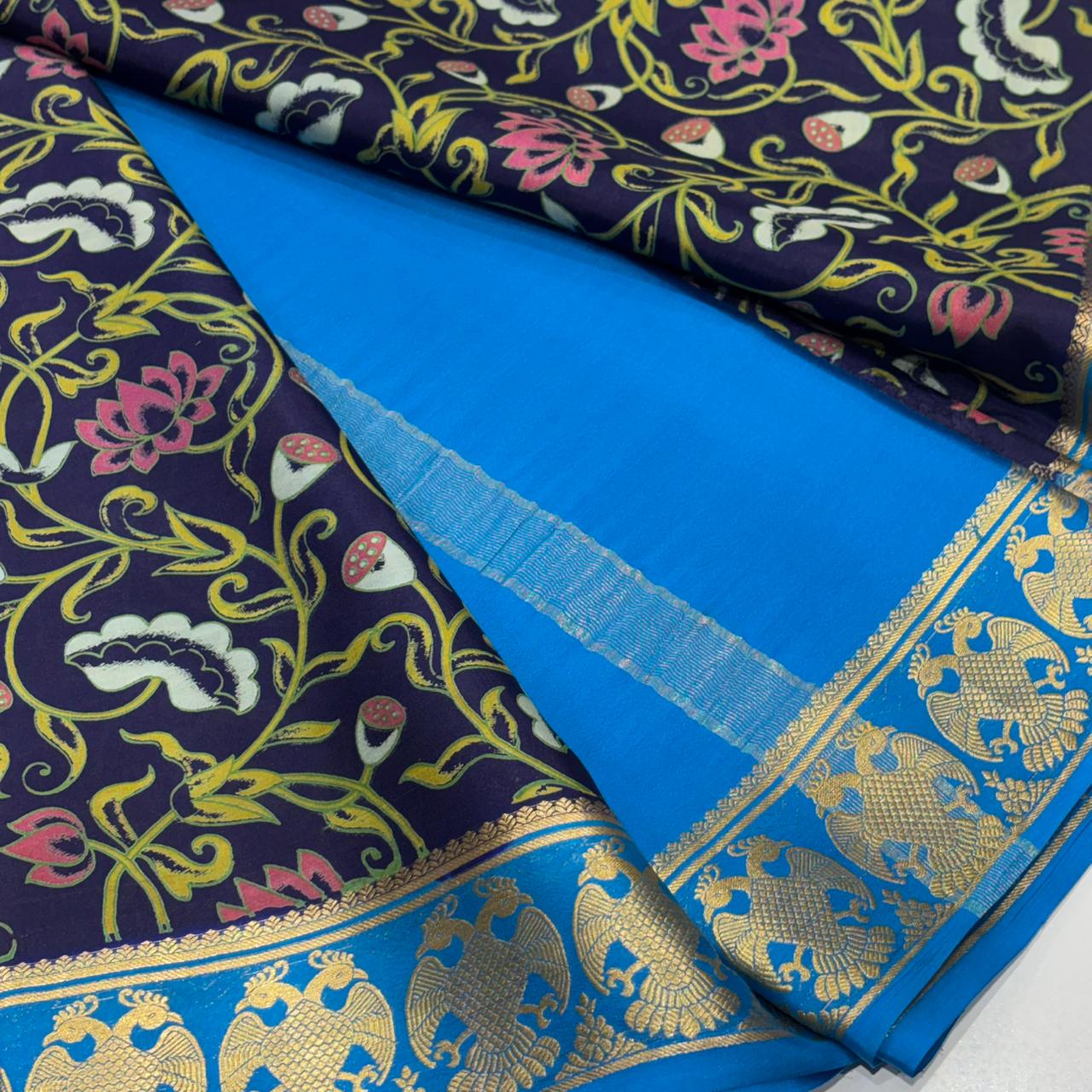 Printed Pure Mysore Silk Saree