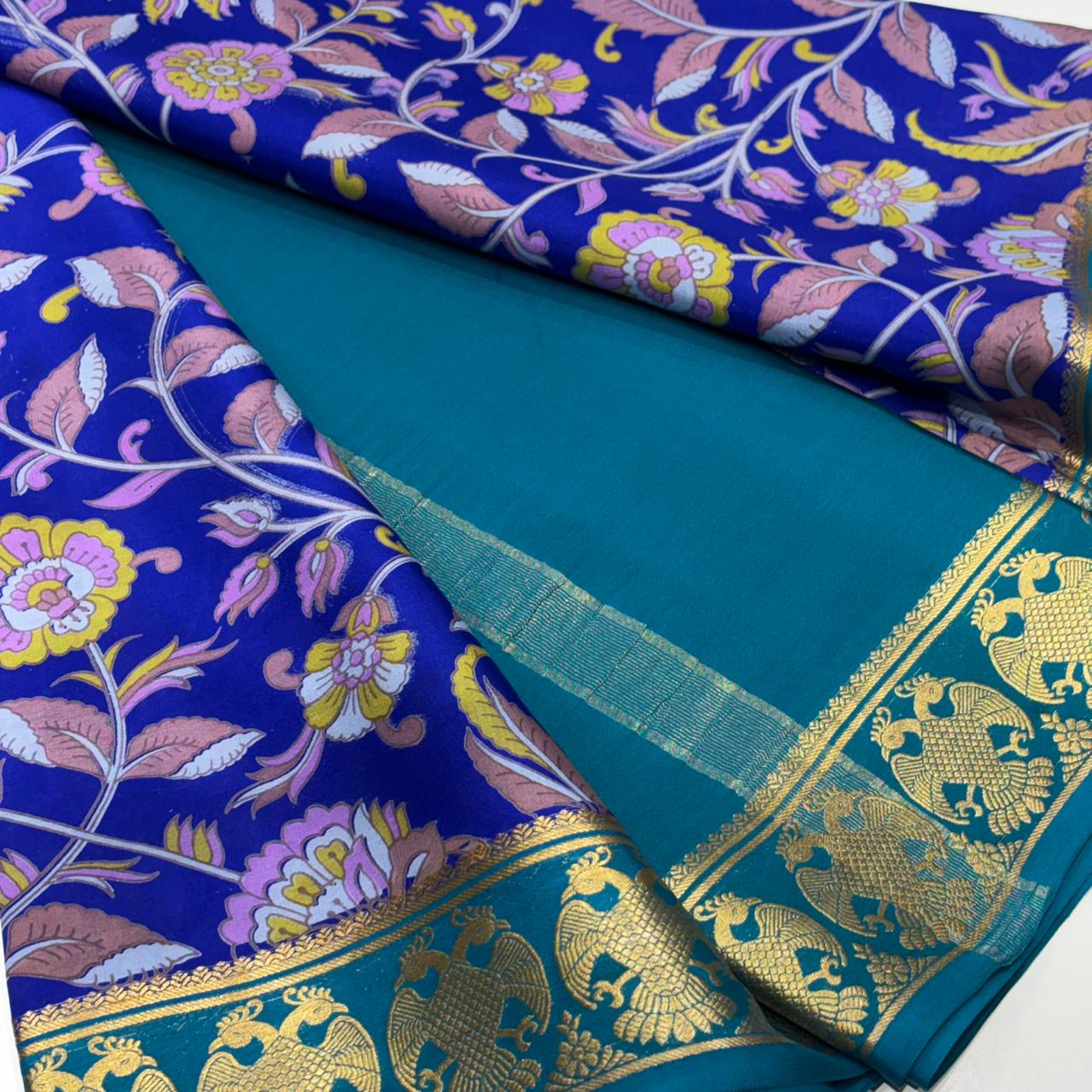 Printed Pure Mysore Silk Saree