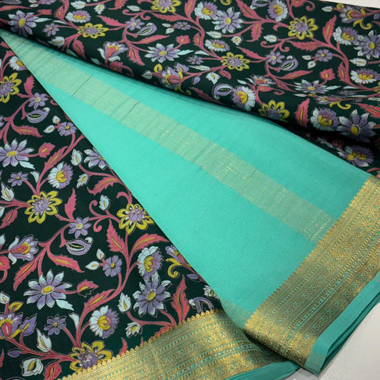 Printed Pure Mysore Silk Saree