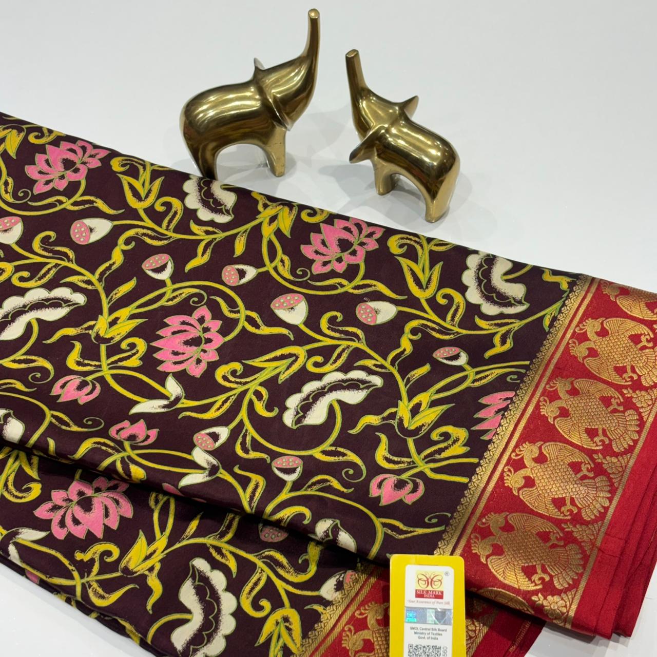 Printed Pure Mysore Silk Saree