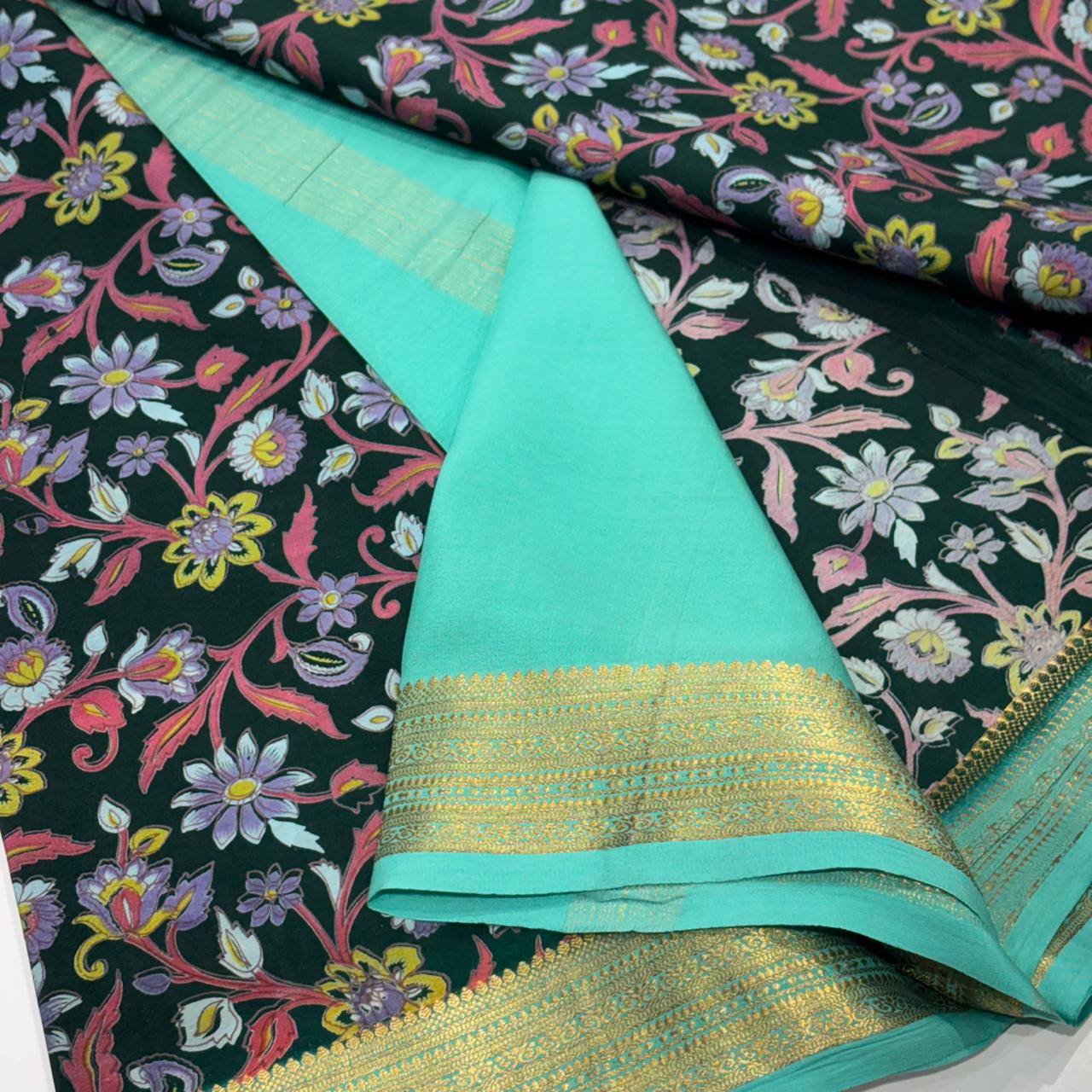 Printed Pure Mysore Silk Saree