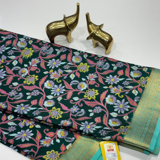 Printed Pure Mysore Silk Saree