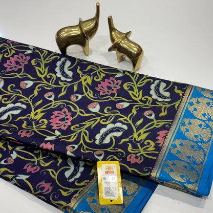 Printed Pure Mysore Silk Saree