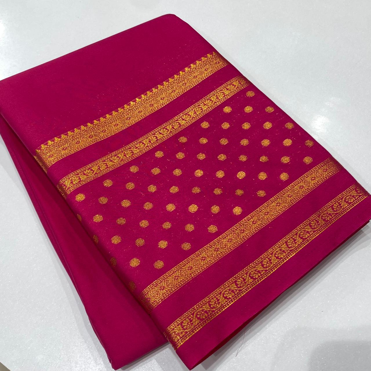 Semi Mysore Crepe Saree