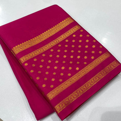 Semi Mysore Crepe Saree