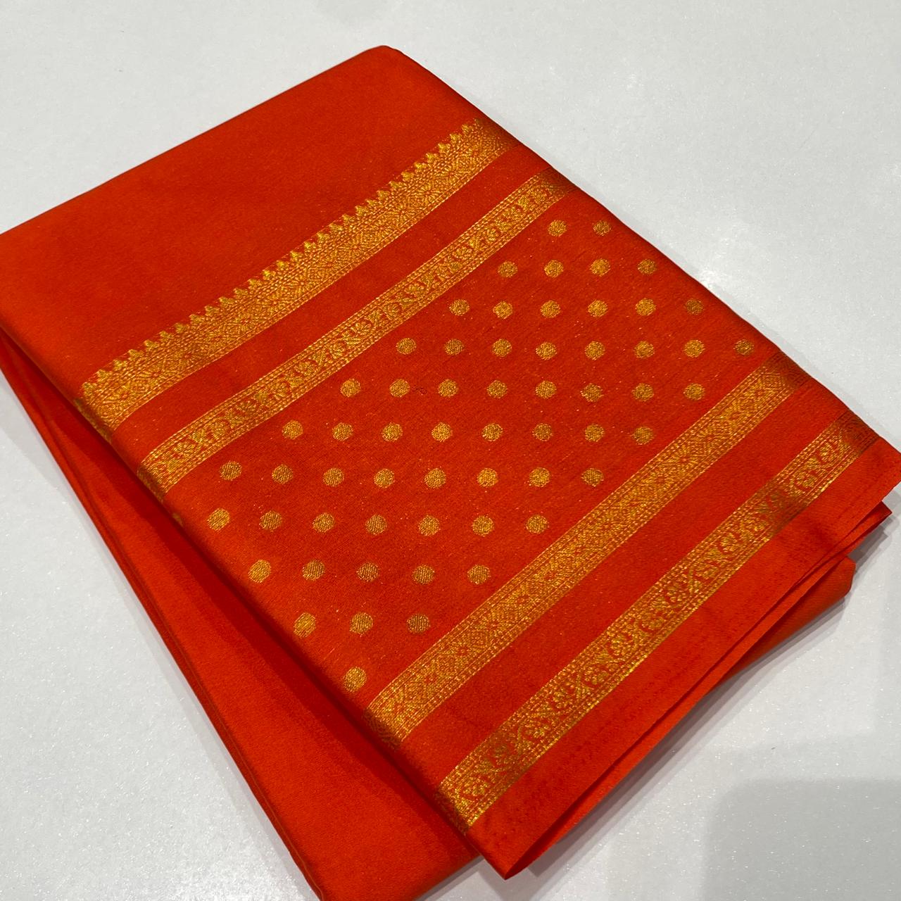Semi Mysore Crepe Saree