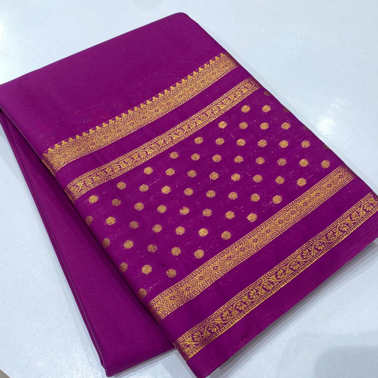 Semi Mysore Crepe Saree