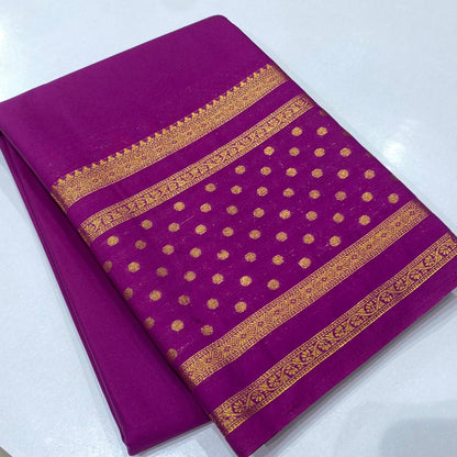 Semi Mysore Crepe Saree