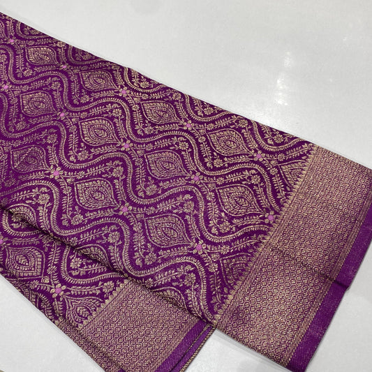 Brocade Mysore Crepe Saree