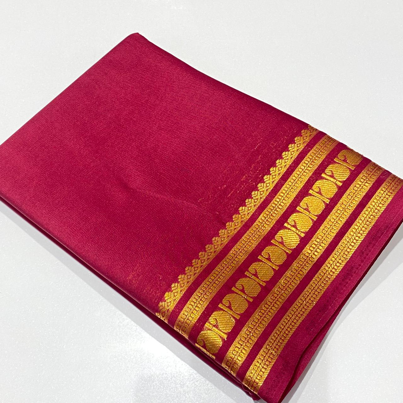Semi Mysore Crepe Saree