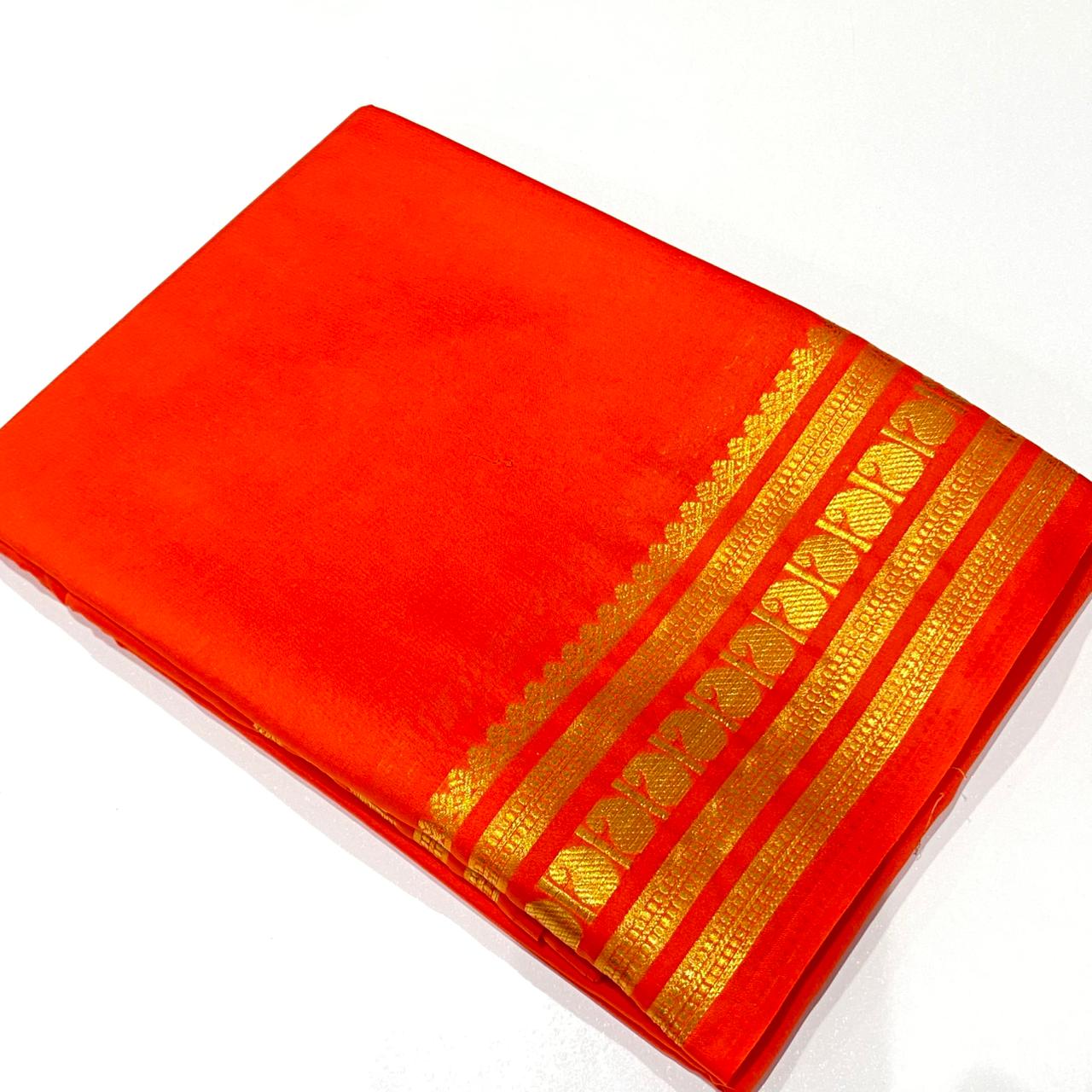 Semi Mysore Crepe Saree