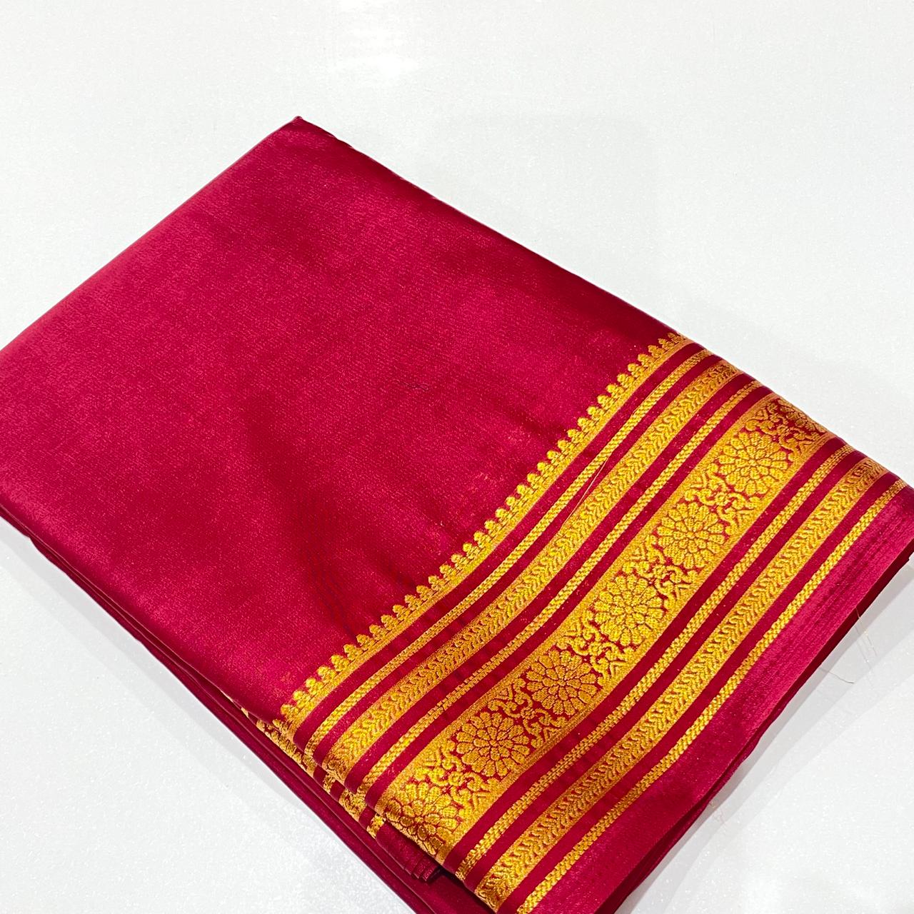 Semi Mysore Crepe Saree