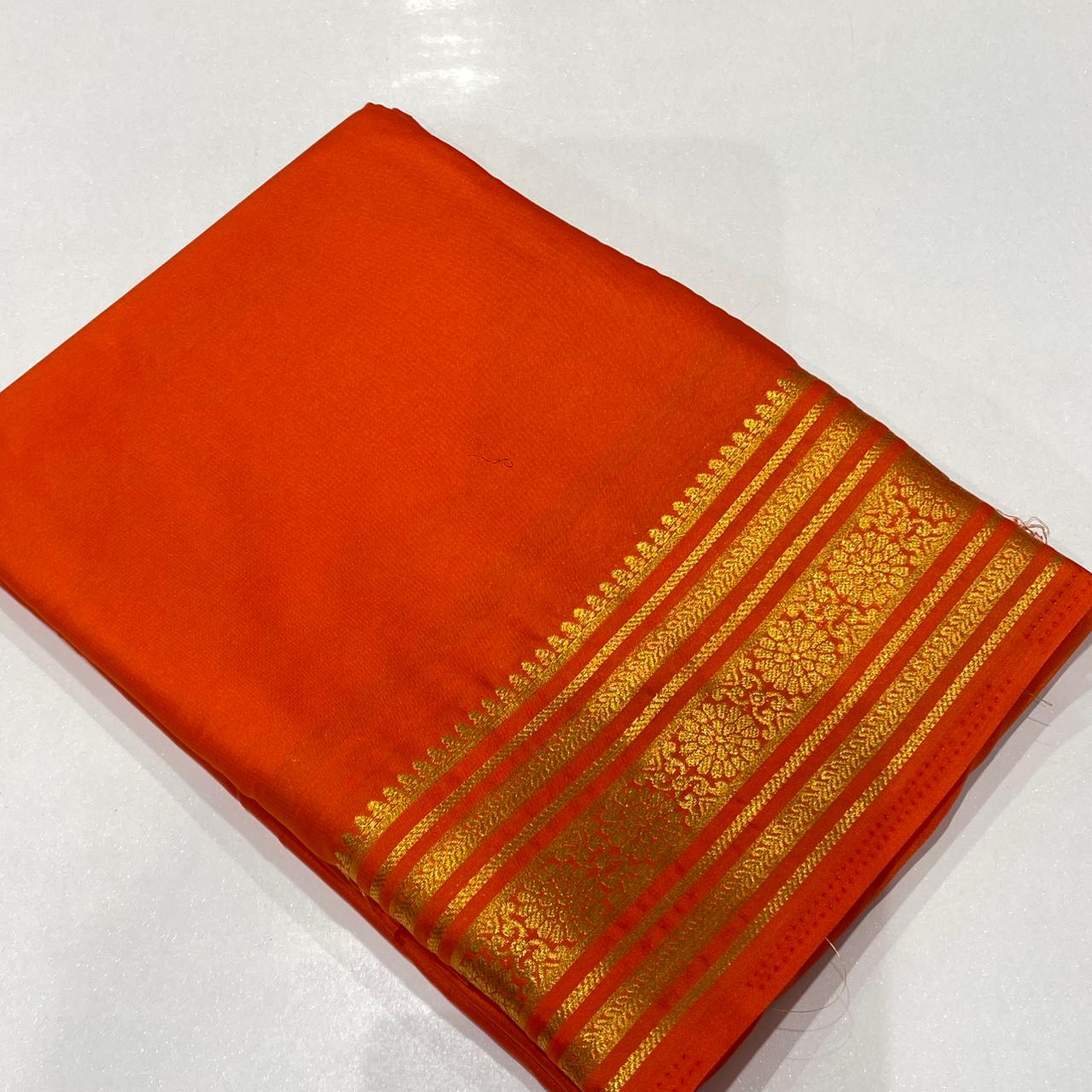 Semi Mysore Crepe Saree