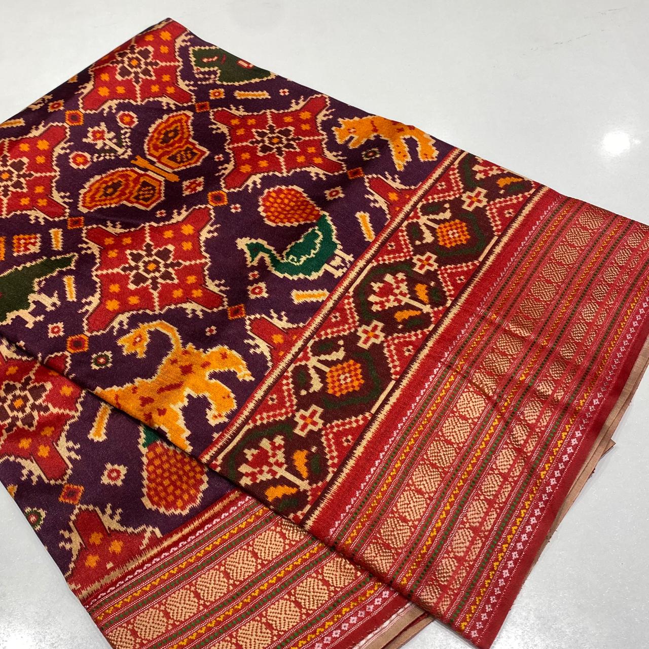 Printed Patola Silk Saree