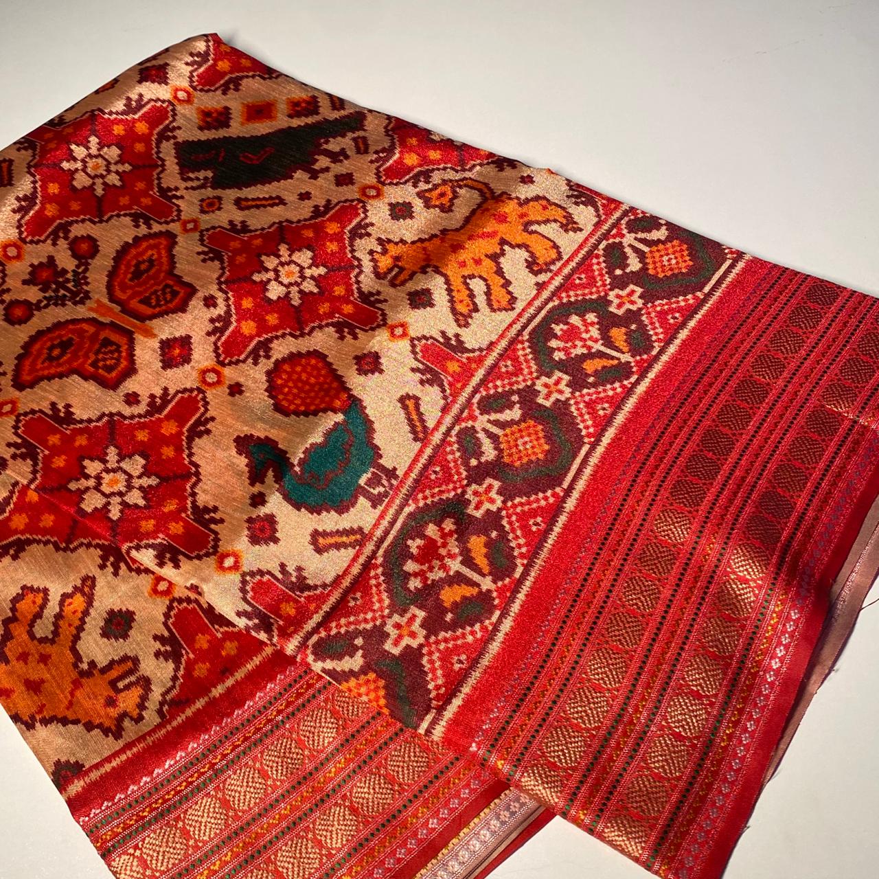 Printed Patola Silk Saree