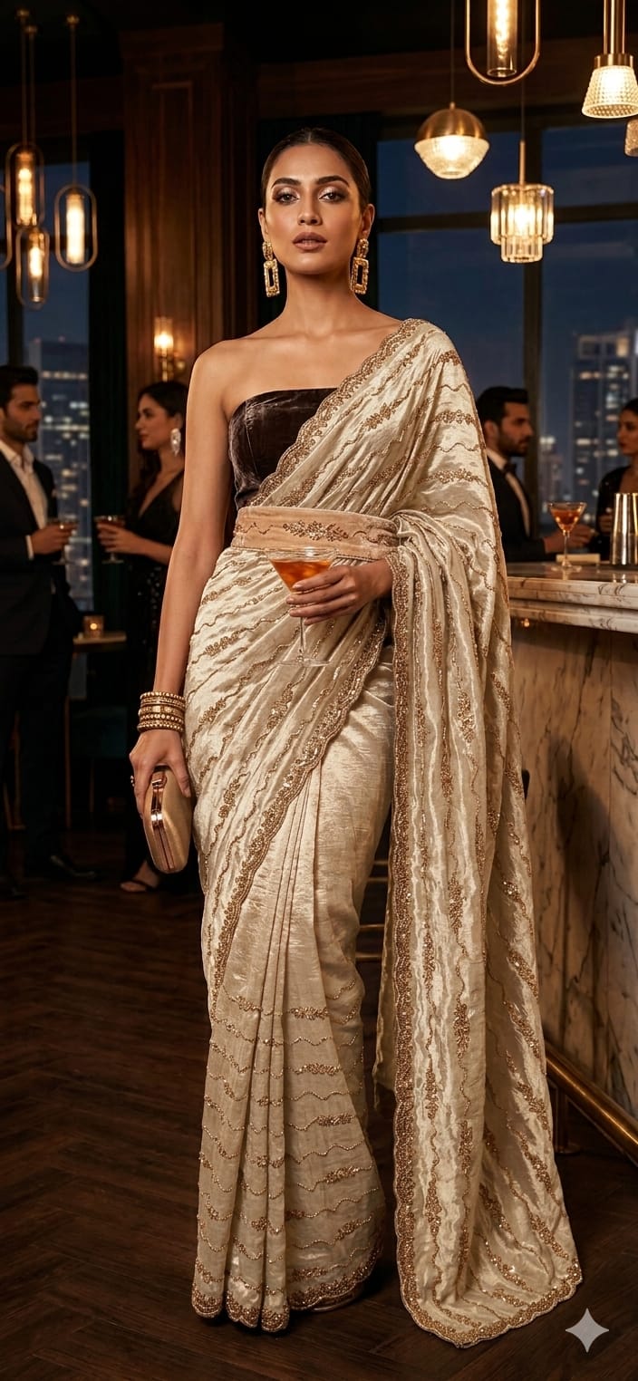 Soft Velvet Chiffon Saree