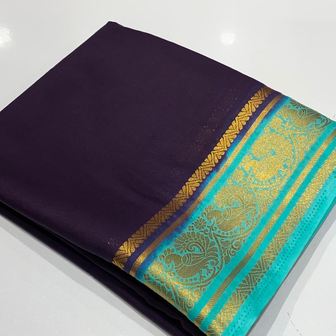 Semi Mysore Crepe Saree