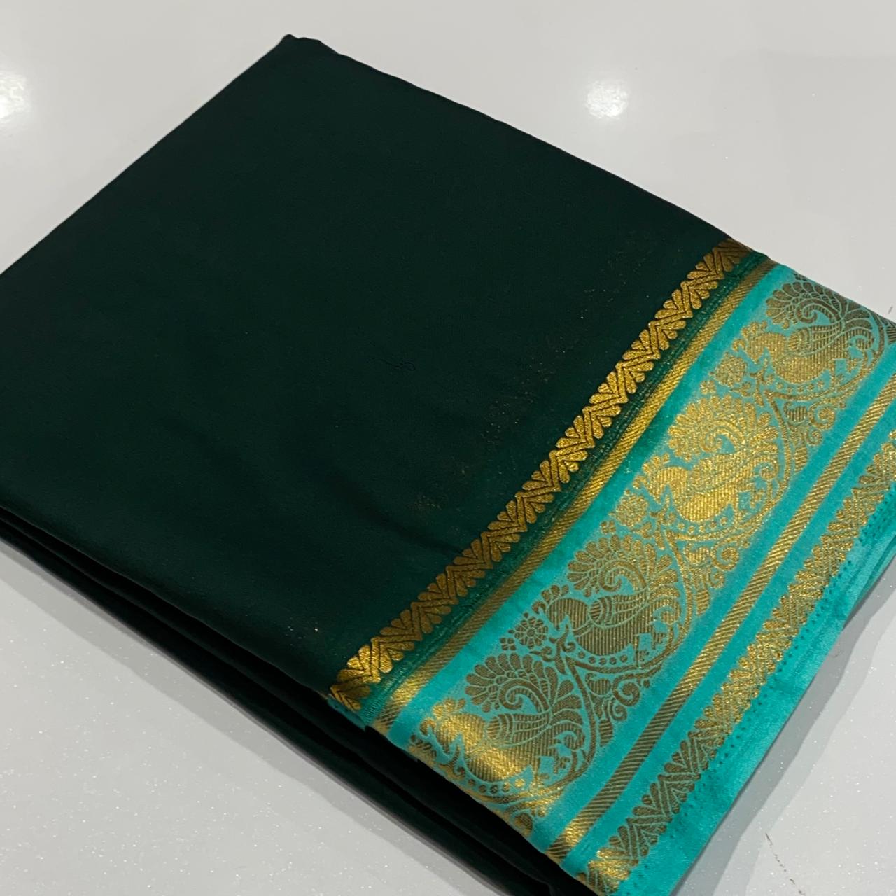 Semi Mysore Crepe Saree
