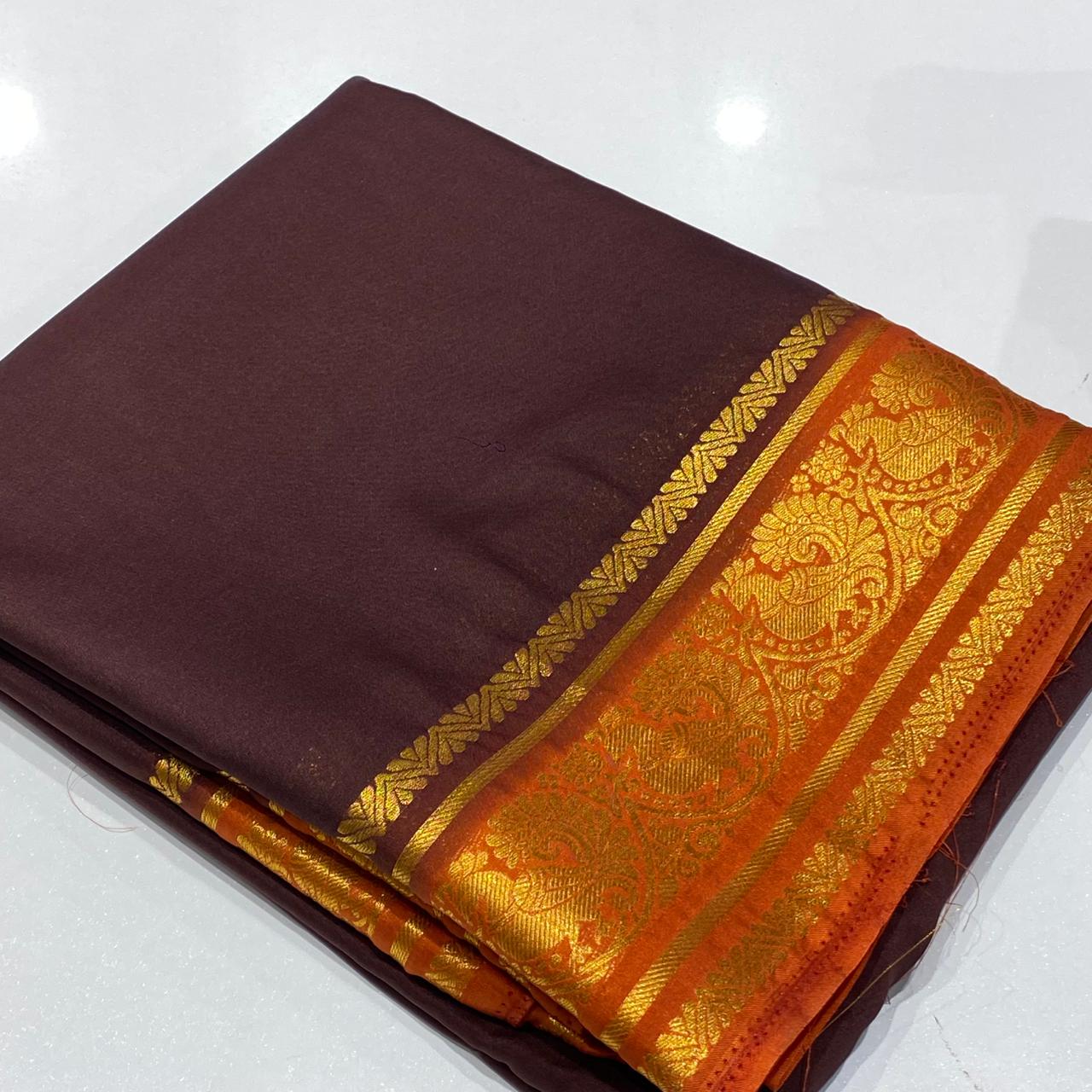 Semi Mysore Crepe Saree