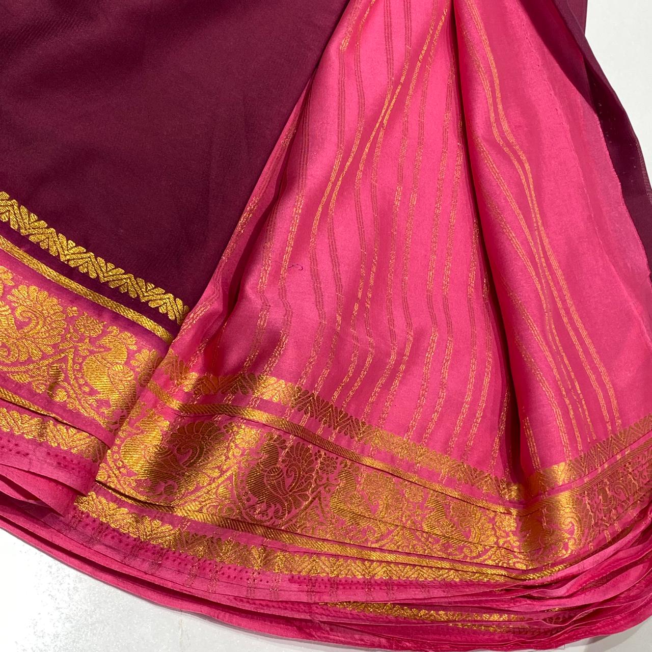 Semi Mysore Crepe Saree