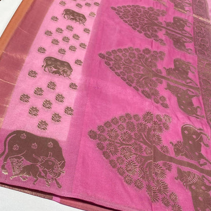 Silky Organza Crepe Saree