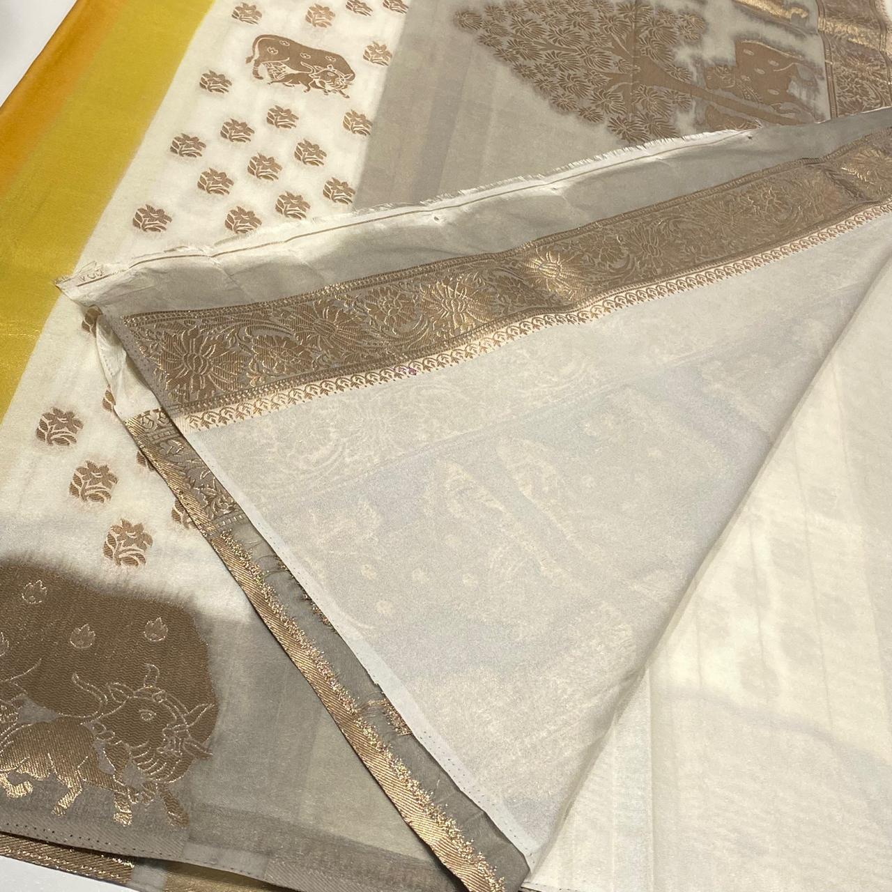 Silky Organza Crepe Saree