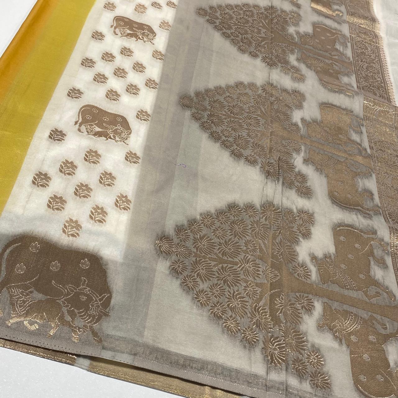 Silky Organza Crepe Saree