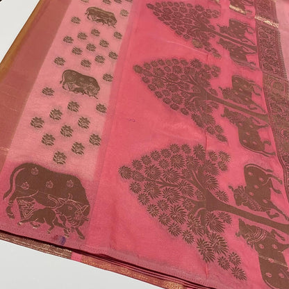 Silky Organza Crepe Saree
